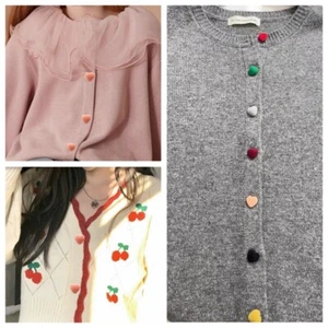 10Pcs Cute Heart-Shaped Sewing Shank Buttons for Clothing DIY Craft Decor Sweet - Picture 1 of 20