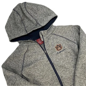Auburn Tigers University Colosseum Full Zip Hoodie Pockets Sweater Womens M Gray - Picture 1 of 11