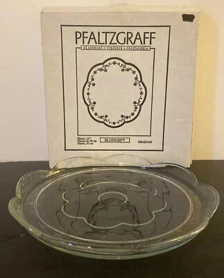 "Nueva cristalería bandeja para servir Pfaltzfraff Blossom 12""" Foto 1 de 4