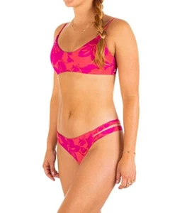 Hurley L49427 Womens Purple Knock Out Moderate Tab Side Bottoms Size XS - Picture 1 of 2