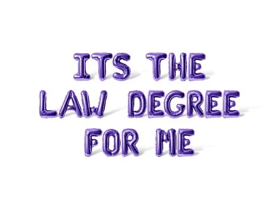 ЕГО ЮРИДИЧЕСКАЯ СТЕПЕНЬ ДЛЯ МЕНЯ письмо воздушный шар баннер - закон выпускной вечеринки декор - Изображение 1 из 4