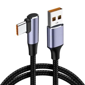 Quick Charge 4.0 Right Angle Fast Charging USB A to USB Type C Cable PD 100W - Picture 1 of 10