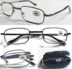 Unisex Quality Foldable Metal&Plastic Reading Glasses+Easy Carry Case +0.50~4.00
