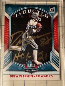 Panini Inducted HOF 2021 Drew Pearson Signed Card In Protective Cover ungraded - Picture 1 of 6