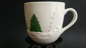 Tazza caffè Starbucks 2006 verde albero di Natale rialzato bianco scena natalizia 16 oz - Foto 1 di 9