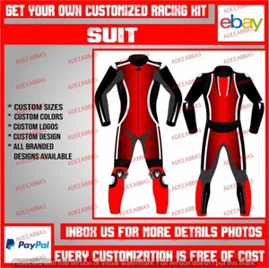 Motorcycle Suit 1 Piece Racing Suit Motorbike Riding Leather Protective Suit CE - Picture 1 of 4