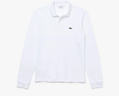 Polo Uomo Manica Lunga LACOSTE Classic Fit L1312 001 Bianco - Imagen 1 de 4