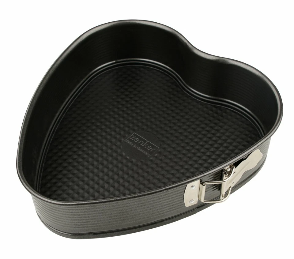 Zenker Herzspringform 24 cm aus Stahl Herz Schwarz Kuchenform Backzubehör PURE - Bild 1 von 1