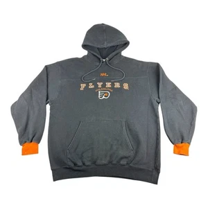 Vintage 90s Philadelphia Flyers Pullover Hoodie Sweatshirt NHL Lee Mens Size L - Picture 1 of 6