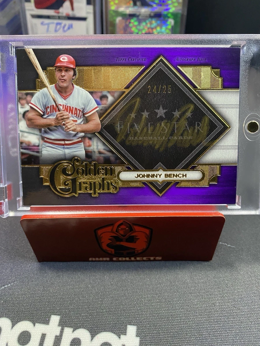 Johnny Bench Cincinnati Reds Autographed Baseball Trading Cards