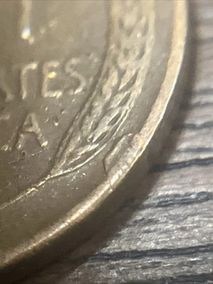 1942-D Lincoln Cent/Wheat Penny, 1C, BN, Error Coin, Cud On Reverse Edge - Image 1 of 3