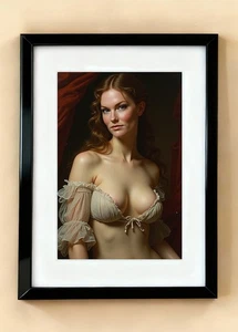 Frau Malerei Gemälde Öl Bild Erotik Kunstdruck - Limitierte Auflage - Bild 1 von 1