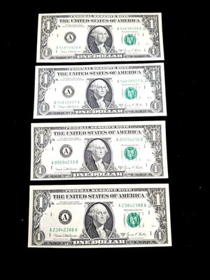4 1969 D $1 FRN NOTES ALL-BOSTON  District  CHOICE CU    #5 - Image 1 of 4