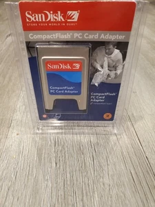SanDisk CompactFlash PC Card Adapter Type I SDAD-38-A10 Memory Reader80-56-00831 - Afbeelding 1 van 6