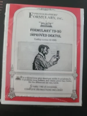 Photographer's Formulary TD-30 Improved Dektol  Cat #02-0045 Makes 1-3 Liters  - Image 1 of 2