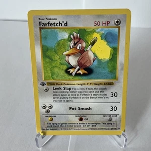 Pokemon Base Set Farfetch’d 27/102 Shadowless First Edition NM/M - Picture 1 of 6