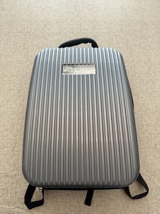 Snap on Hard Shell Clam Backpack Laptop Case Gray Black Carry On Padded Straps - Picture 1 of 6