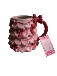 Pink Chistmas Tree With Bows Coffee /tea Ceramic Mug - Picture 1 of 5