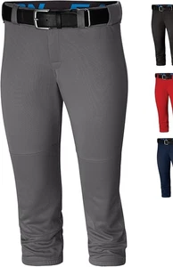 Pantaloni da softball Easton donna Pro Elite Fastpitch grafite nuovi con etichette taglia S - Foto 1 di 5