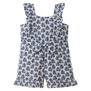 Janie and Jack Floral Ruffle Romper Birch Floral Size 12 - Picture 1 of 9