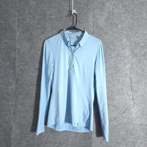 KJUS Golf Poloshirt Damen Medium Puderblau Langarm UPF 50+ Performance - Bild 1 von 8