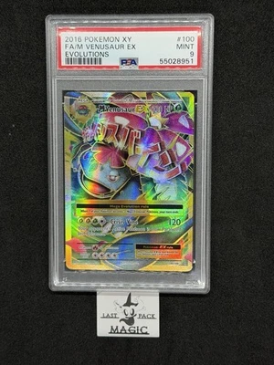 2016 Pokemon M Venusaur EX 100/108 XY Evolutions Full Art PSA 9 Mint - Image 1 of 3