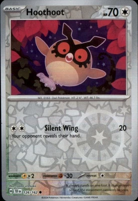 Hoothoot Reverse Holo Common SV05: Temporal Forces 126/162 NM - Image 1 of 2