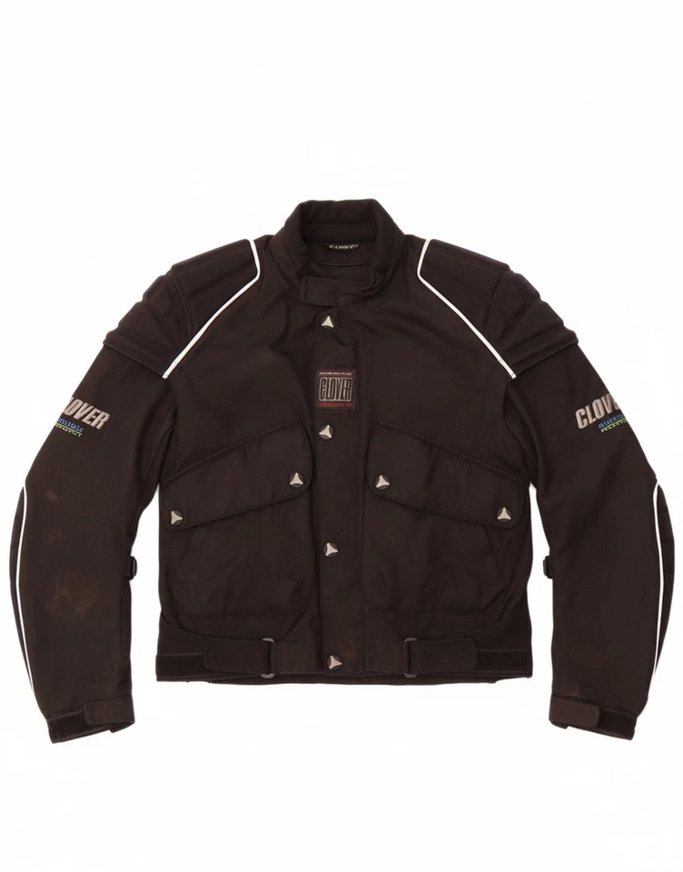 CLOVER мужской графический гонщик куртка Великобритании 36 маленький черный CK01 - Изображение 1 из 4