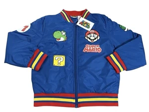 NWT Nintendo Super Mario/Yoshi Zip Up Bomber Jacket Youth/Kids Size 8 Costume ? - Picture 1 of 14