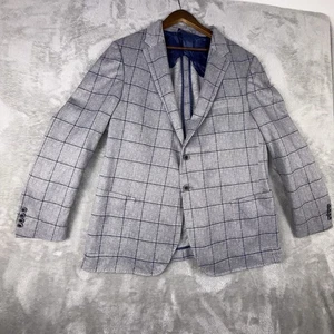 Johnnie-O Poly Viscose Knit Blend Grisham Blazer Sport Coat Mens Light Gray Blue - Picture 1 of 2