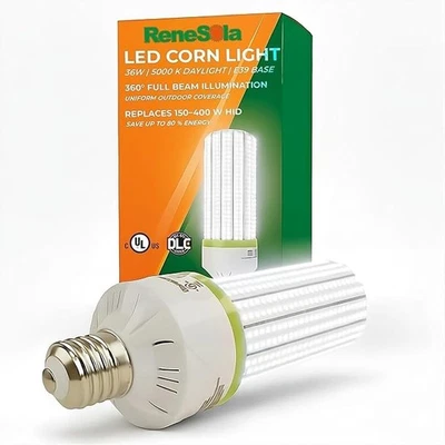 60W LED Corn E26/39 Light Bulb 3K/4K/6K 120-277V 360° Outdoor HID Retrofit Lamp - Image 1 of 4