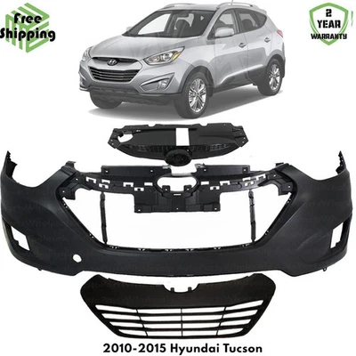 Front Bumper Cover Fascia & Grille Assembly Kit For 2010-2015 Hyundai Tucson Foto 1 de 4