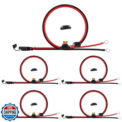 TMH 2 FT - 18G, SAE to O Ring Terminal Harness with 7.5A Protection Fuse Quic - Image 1 of 4