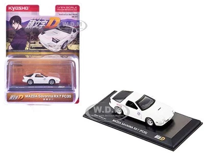 MAZDA SAVANNA RX-7 (FC3S) RHD BLANCO "INITIAL D" 1/64 DIECAST POR KYOSHO 07057 A3B Foto 1 de 3