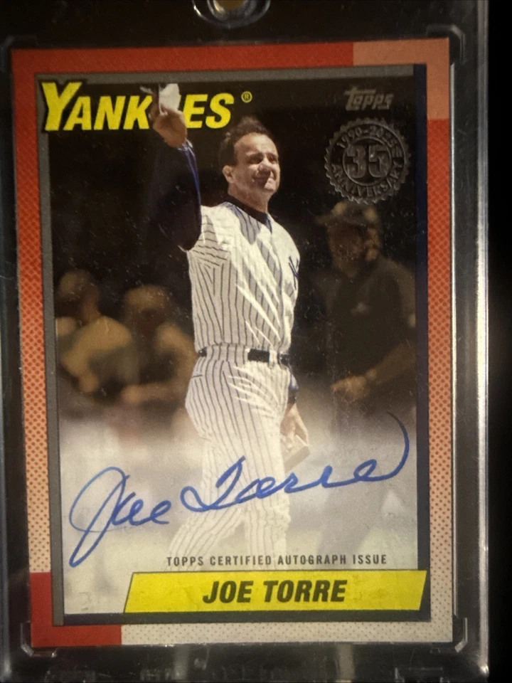 2025 Tops Serie 2 Fanatics Joe Torre 1990 35º An. ¡Auto de oro 45/50 Yankee HOF! Foto 1 de 4