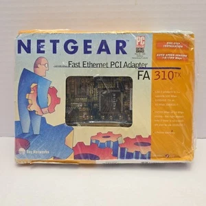 Vintage NETGEAR Ethernet PCI Network Adapter FA310TX 10/100 Sealed, Damaged Box - Picture 1 of 9