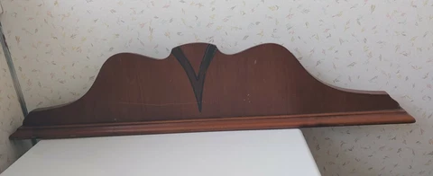1930s Vintage Dresser Top Decorative Piece Back Splash Art Deco 31" Across Cover