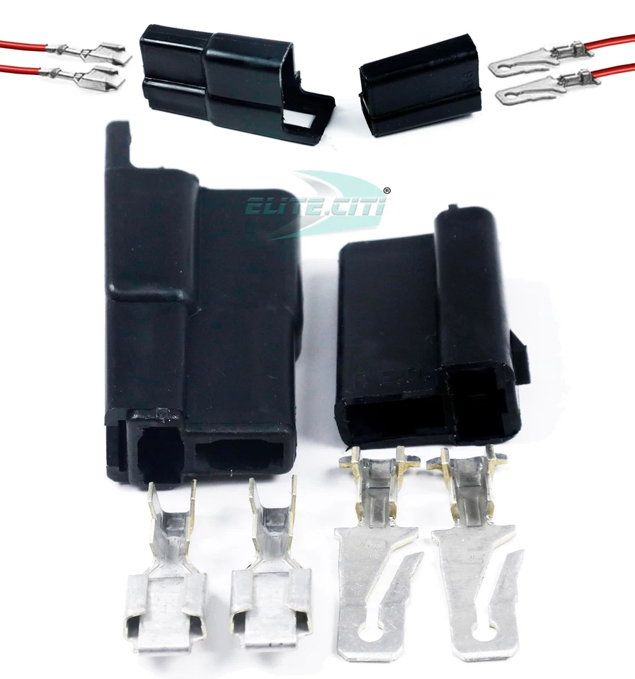 Delphi Metri-Pack 56 Series 2 Pin Connector w/12-10 AWG Male and Female Terminal - Image 1 of 1