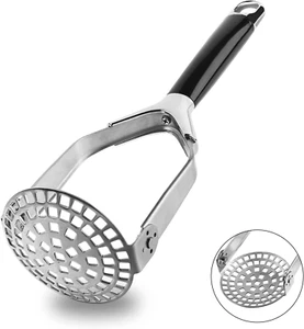 Heavy Duty Stainless Steel Potato Masher, Folding Masher Kitchen Tool & Food Mas - Picture 1 of 12