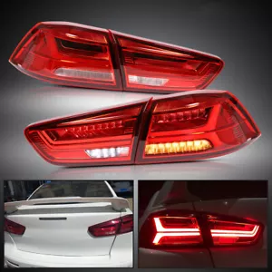 LED Tail Lights For 2008-2017 Mitsubishi Lancer EVO X Rear Brake Brighter Lamps - Bild 1 von 7