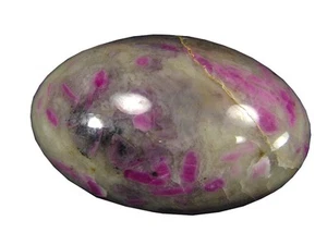 MA Rubino in Feldspar Shiva Lingam lingum 3,7" India fiume Narmada 3734K abe - Foto 1 di 6