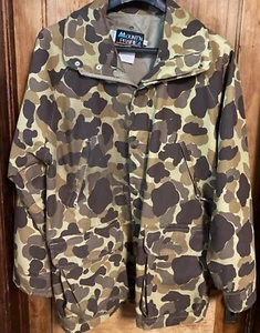 Vintage Mount'n Prairie Jacket Size L Duck Hunting Camouflage Lined Canvas Water - Picture 1 of 11