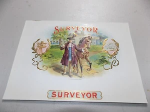 CIGAR BOX INNER LABEL, SURVEYOR, MOUNT VERNON & GEORGE WASHINGTON/ Free Shipping - Picture 1 of 1