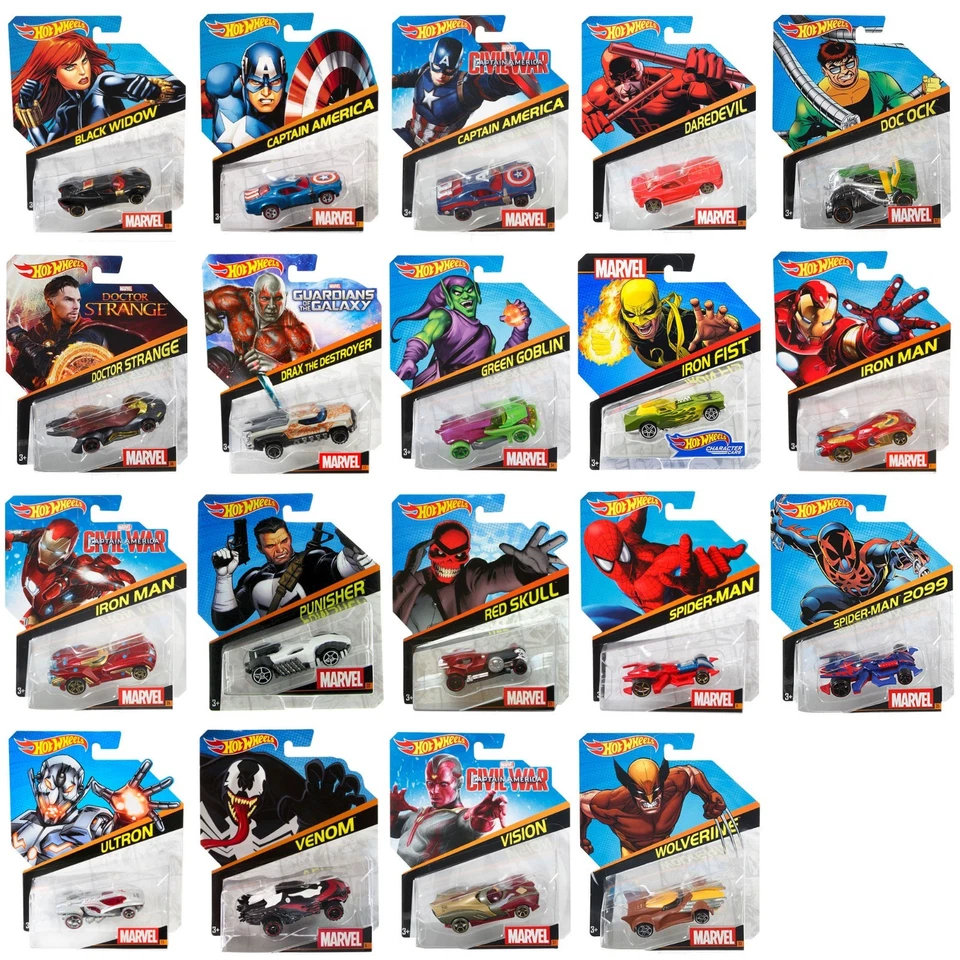 Hot Wheels Marvel Character Cars 1:64 Scale Die-Cast Vehicles (Pick a Character) - Image 1 of 1