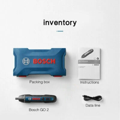 BOSCH GO 2 Kit Smart Rechargeable Cordless Screwdriver 3.6V Wireless Work tool - Image 1 of 4