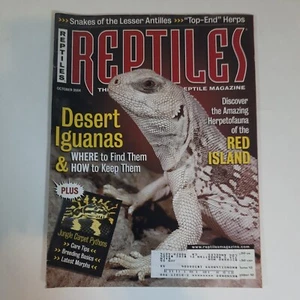 Reptiles Magazine October 2004 Desert Iguanas Jungle Carpet Python Poster Inside - Imagen 1 de 3