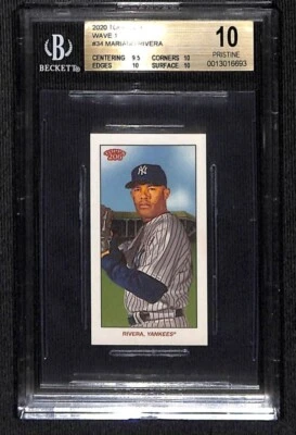2020 TOPPS 206 BASE BACK PARLLEL SP # 34 MARIANO RIVERA BGS 10 POP 1 PRISTINE - Image 1 of 2