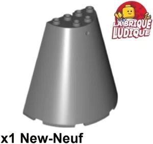Lego 1x Cone 8x4x6 half toit roof cockpit gris foncé/dark bluish gray 47543 NEUF - Imagen 1 de 1