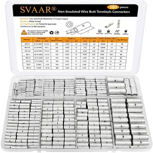 380PCS Non Insulated Butt Connectors Kit Butt Splice Connectors Uninsulated Wire - Picture 1 of 12