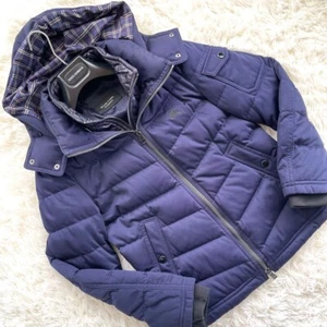 BURBERRY Black Label Down Jacket 4way Navy Horse Logo Detachable Liner and Hoody - Picture 1 of 10